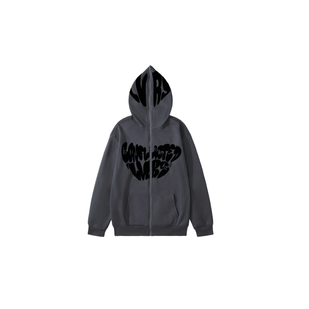 Cflctd Words Zip Hoodie