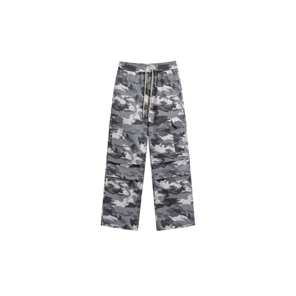 Gray Camo Cargo Pants